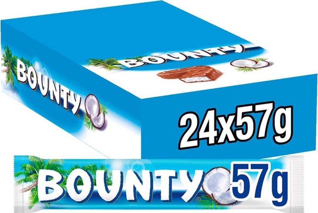 Bounty Baton z nadzieniem kokosowym oblany czekoladą 57 g x 24 sztuk