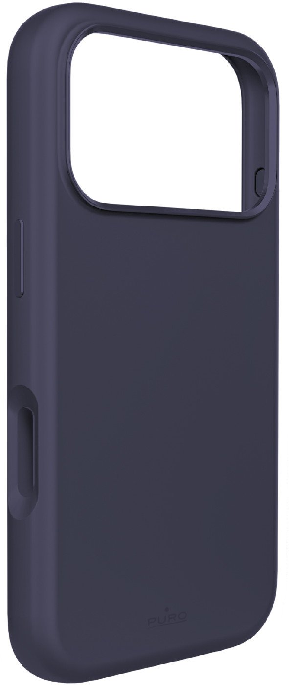 Etui silikonowe Pure Icon Mag Pro Liquid Silicone na iPhone 17 Pro kompatybilne z MagSafe, z ochroną aparatu i aluminiowymi przyciskami - ciemnoniebie