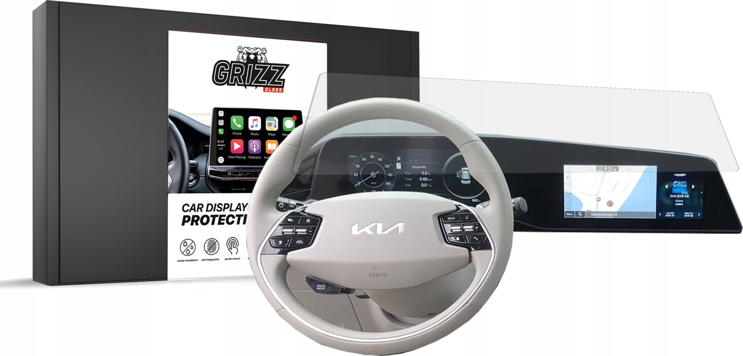GrizzGlass Folia matowa GrizzGlass CarDisplay Protection do Kia Niro 2 2023