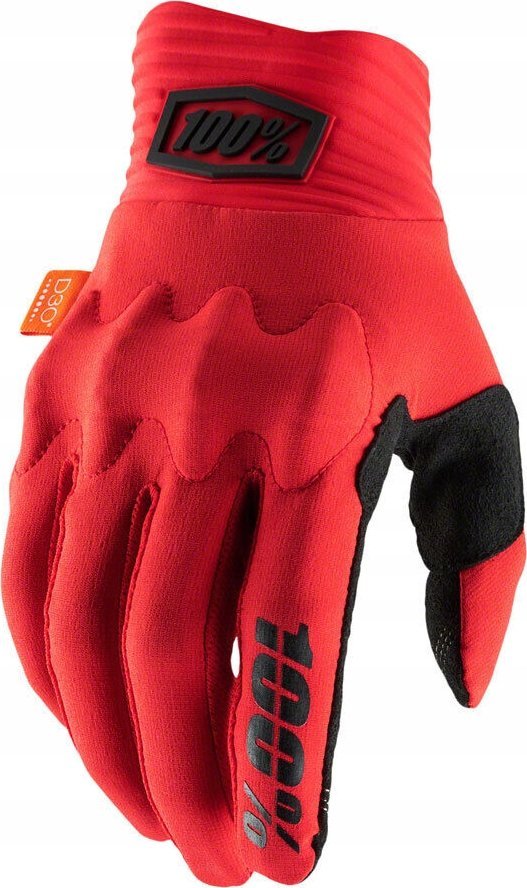100% Rękawiczki 100% COGNITO Glove Red - L (długość dłoni 193-200 mm) (NEW 2022)