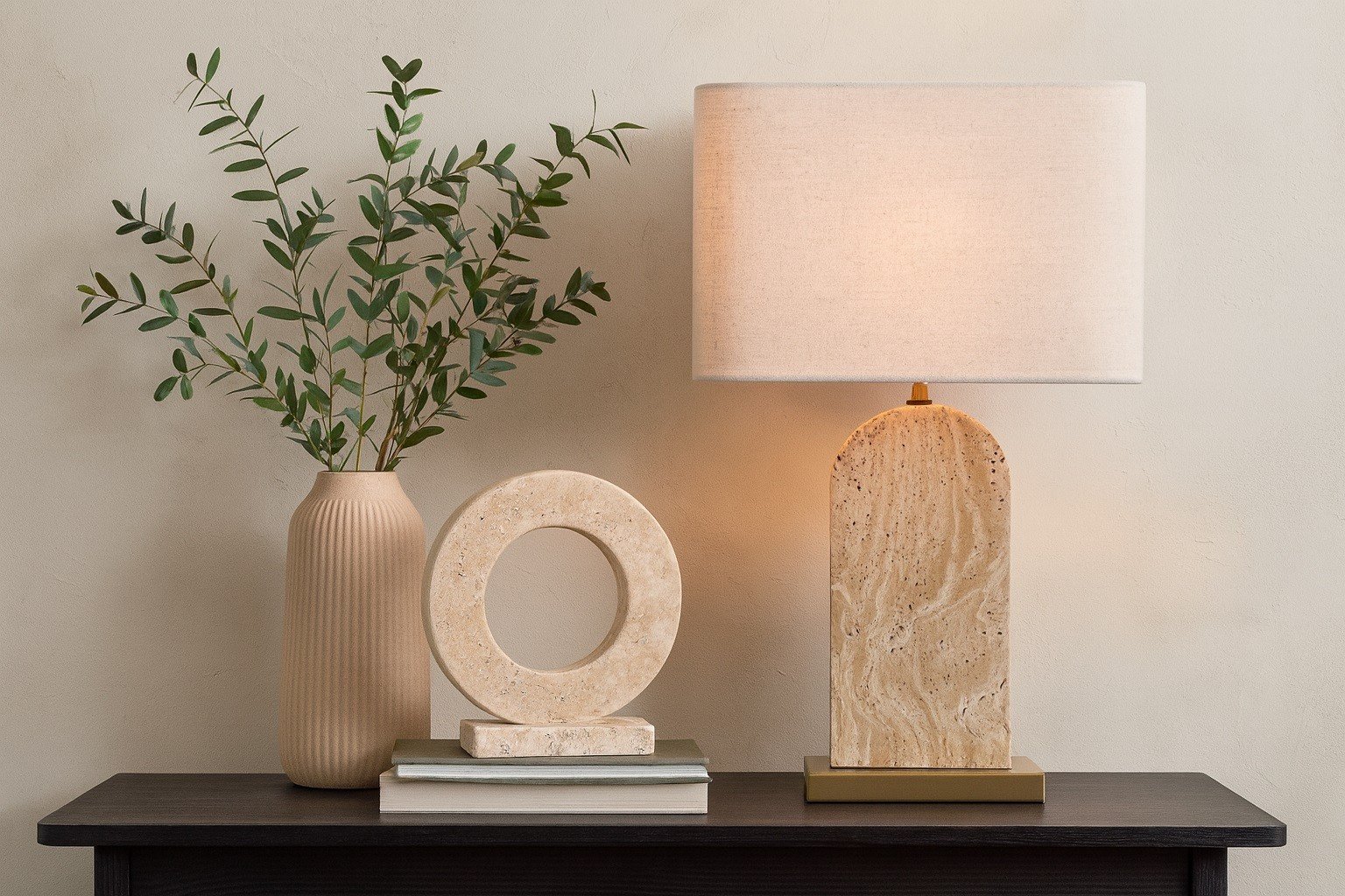 Lampa z kloszem i podstawą kamienną AP180145