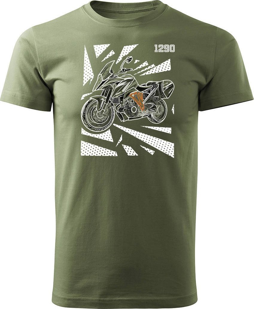 Topslang Koszulka na motor motocykl KTM 1290 Super Duke GT męska khaki REGULAR XXL