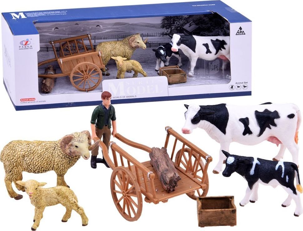 Figurka Jokomisiada Zwierzęta zagroda, krowa zestaw (ZA2606 C)