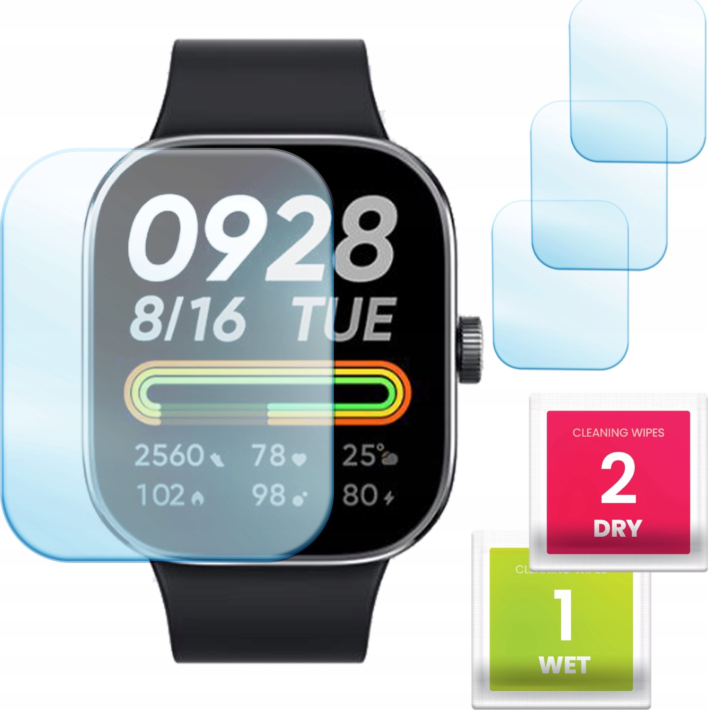 Hello Case 3-PAK Szkło Hybrydowe do Xiaomi Redmi Watch 4 (Szybka, Szkiełko, Ochronne)