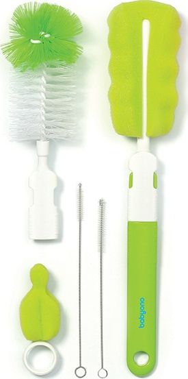 BabyOno Zestaw szczotek do butelek i smoczków z wymienną rączką (735/02)