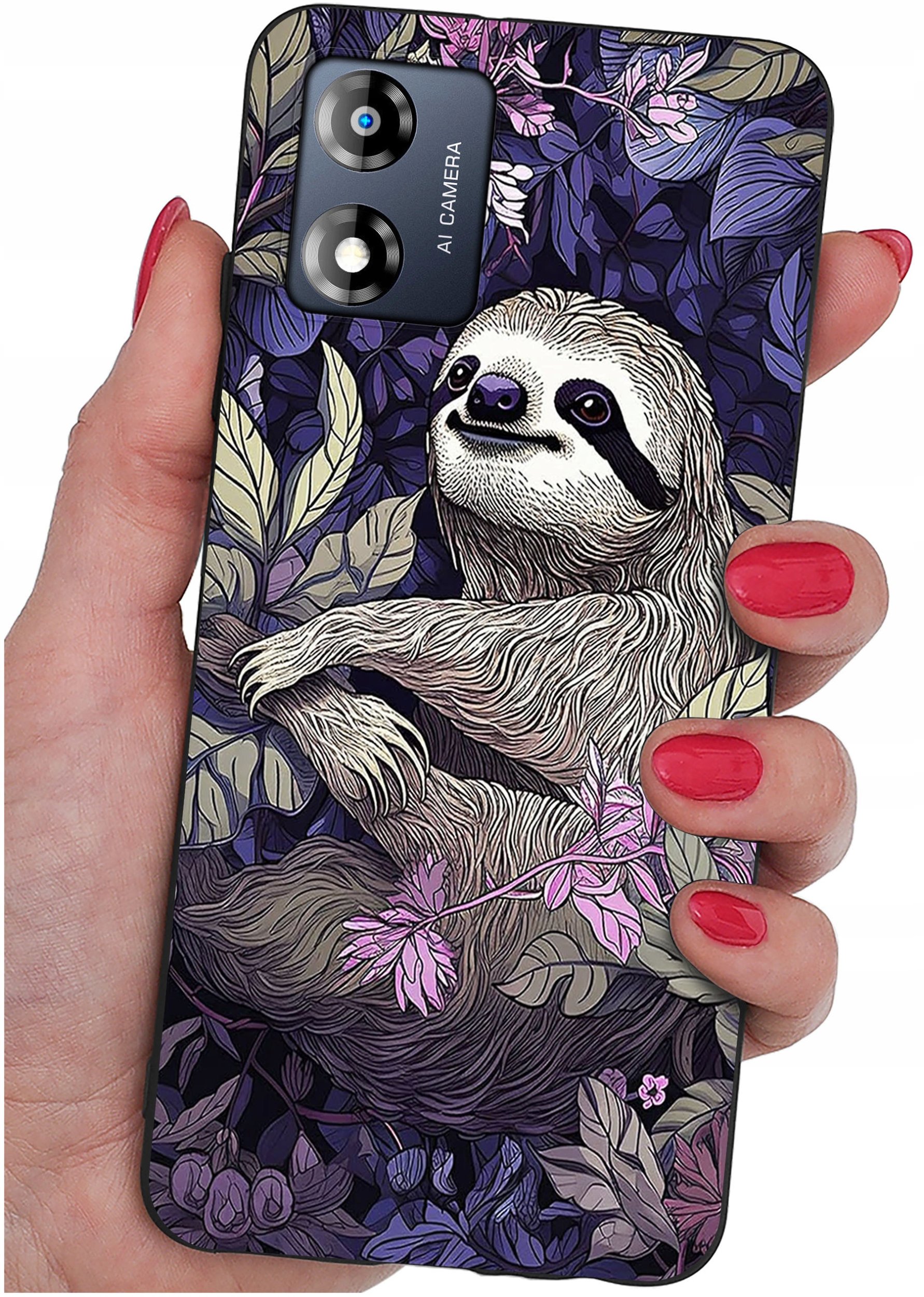 Etui do Motorola Moto E13 WZORY |SILIKONOWE MATT CASE + SZKŁO 9H