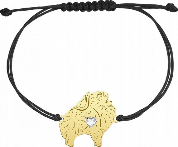 Radziszewska Jewellery Pozłacana Bransoletka z psem Szpic Pomeranian GRAW