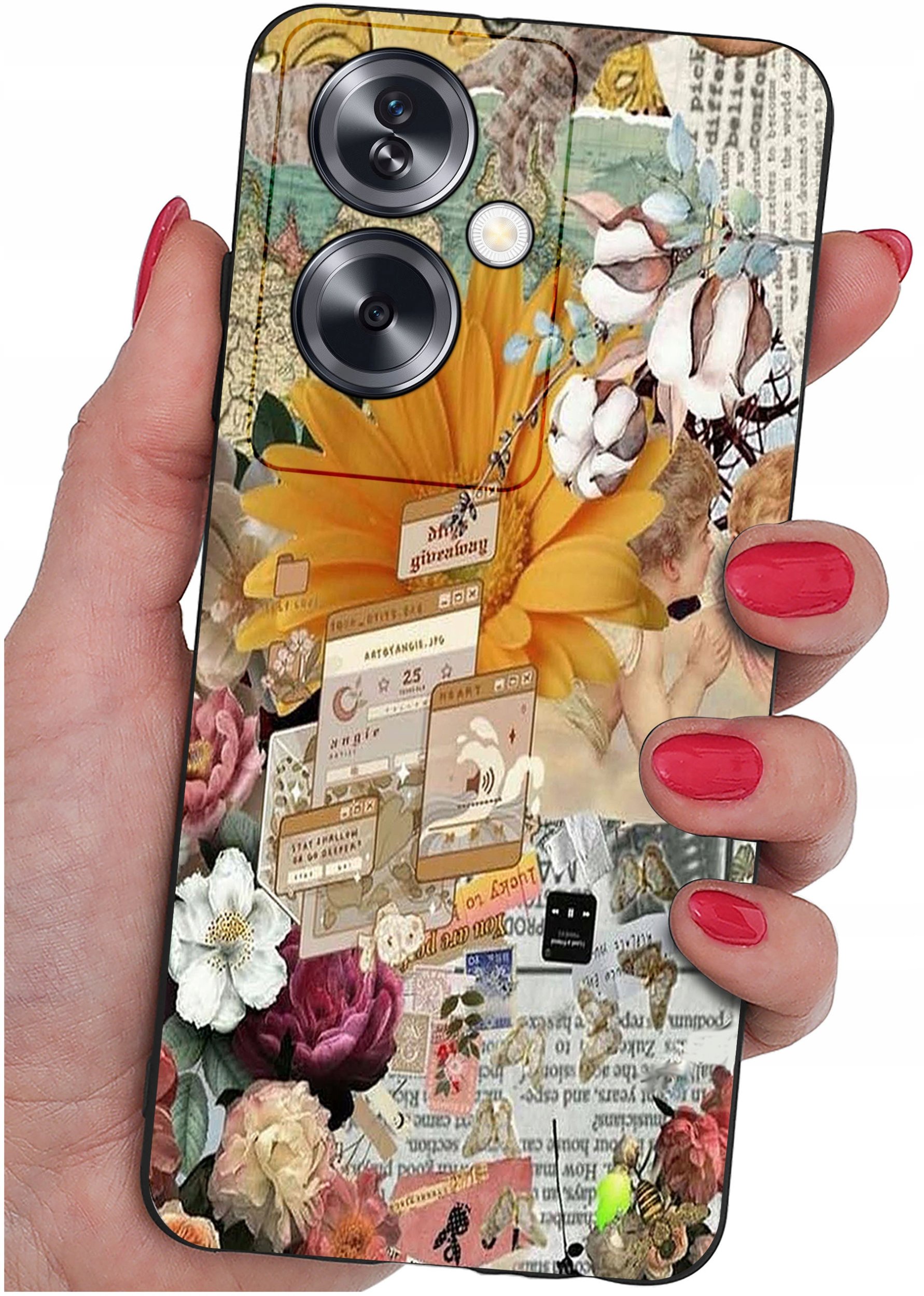 krainaGSM ETUI do Oppo A79 5G WZORY SILIKONOWE MATT CASE + SZKŁO ochronne 9H