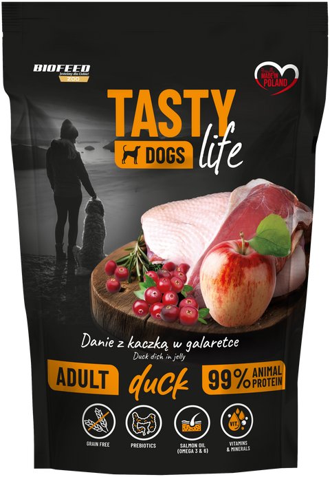 Tasty Dogs Life Danie z kaczką w galaretce 500g