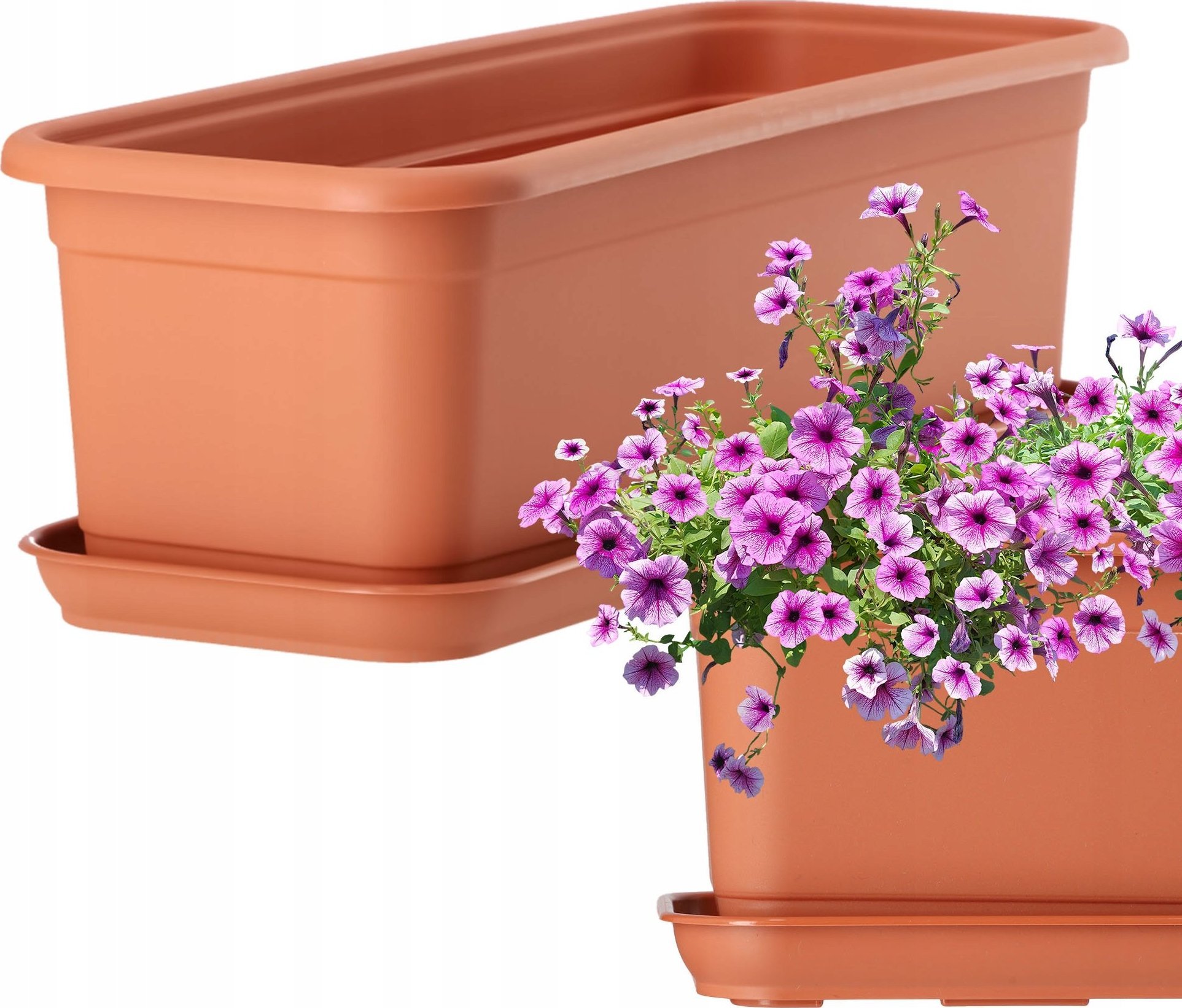 Kadax KADAX Doniczka Skrzynka Balkonowa 40cm Z Podstawką