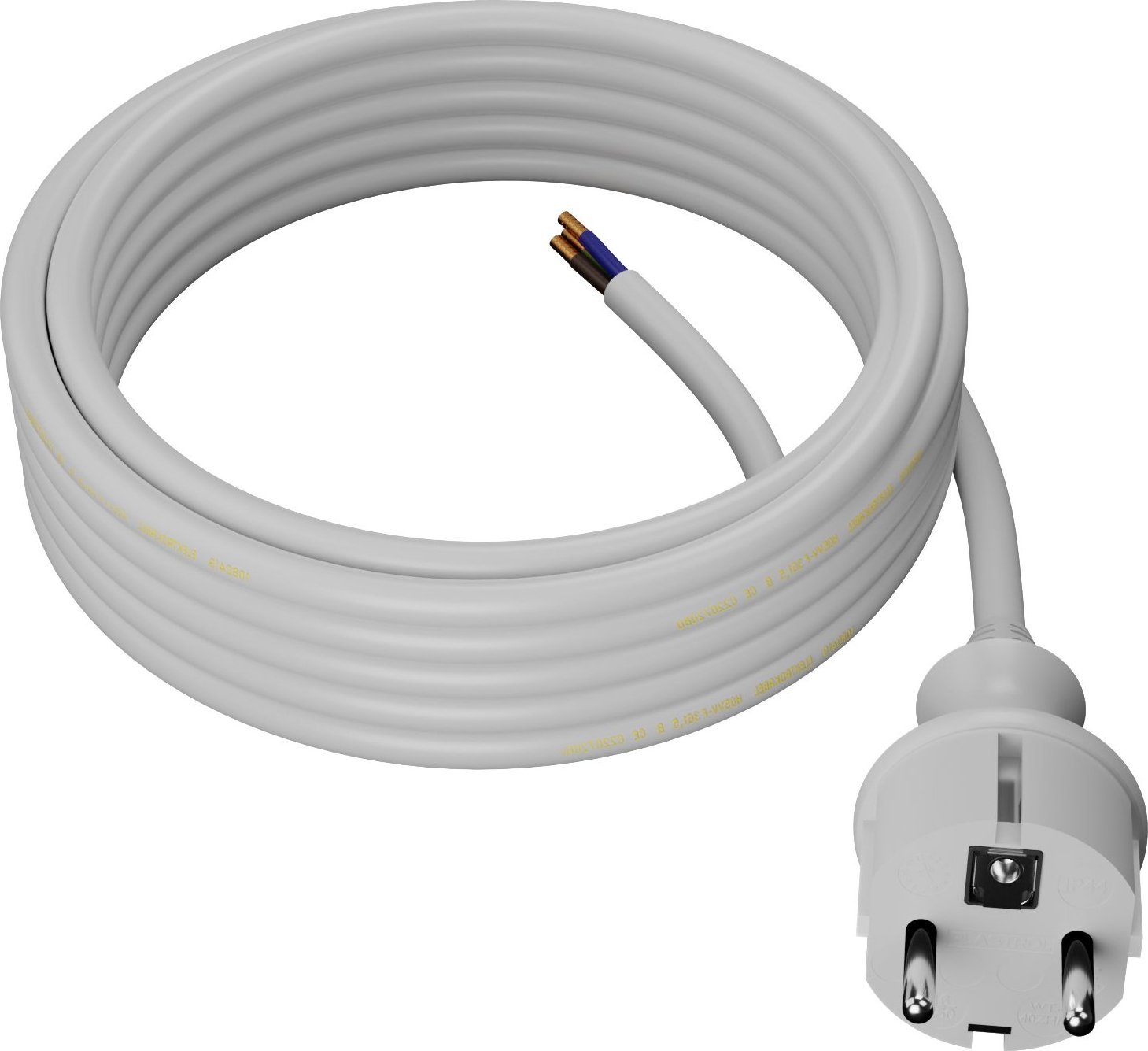 AWTools AWTOOLS PRZEWÓD Z WTYCZKĄ 3m 3x1,5 BIAŁY H05VV-F