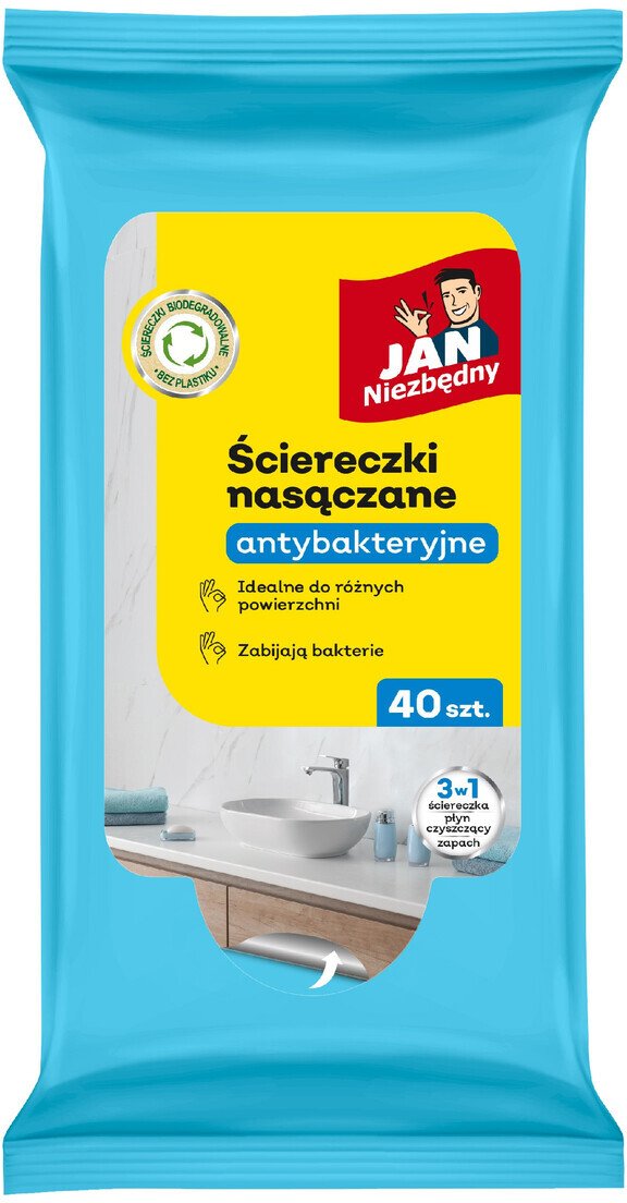 Sarantis ściereczki nasączone antybakteryjne 40szt