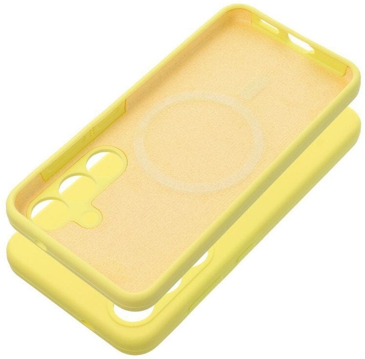 Futerał SILICONE 2mm do HONOR 400 SMART kompatybilny z MagSafe żółty
