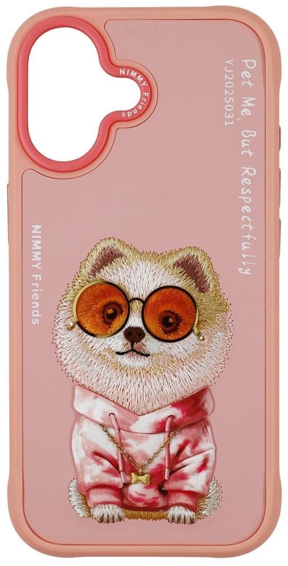 Etui Nimmy Glasses Cool Dog do iPhone 17 rozowy