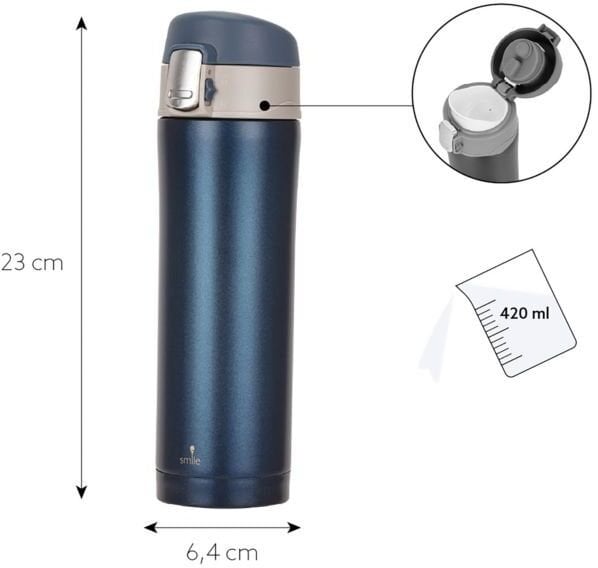 TERMOS TURYSTYCZNY STT-26 420ML NIEBIESKI
