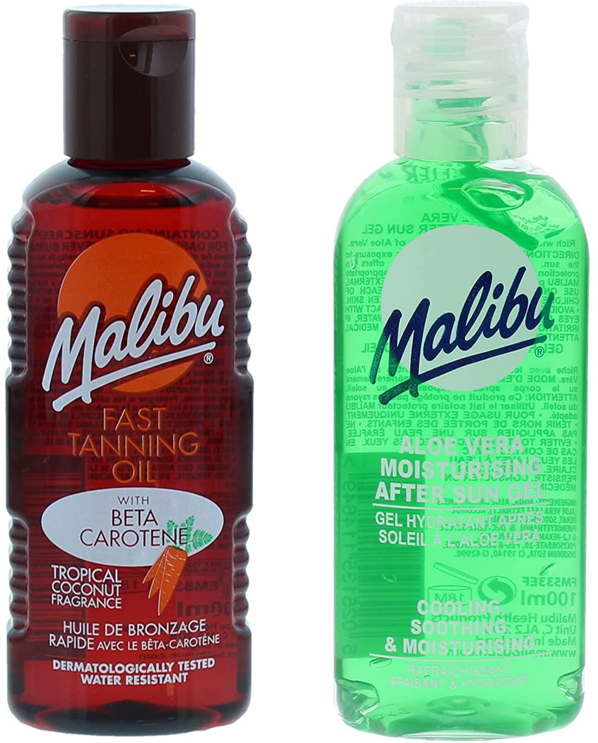 Malibu Olejek Do Szybkiego Opalania 100ml + Aloe Po Opalaniu 100ml