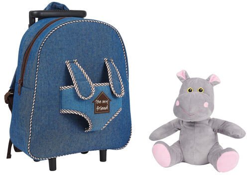 Perletti Holly Hypopotamo Trolley with plush toy 38cm