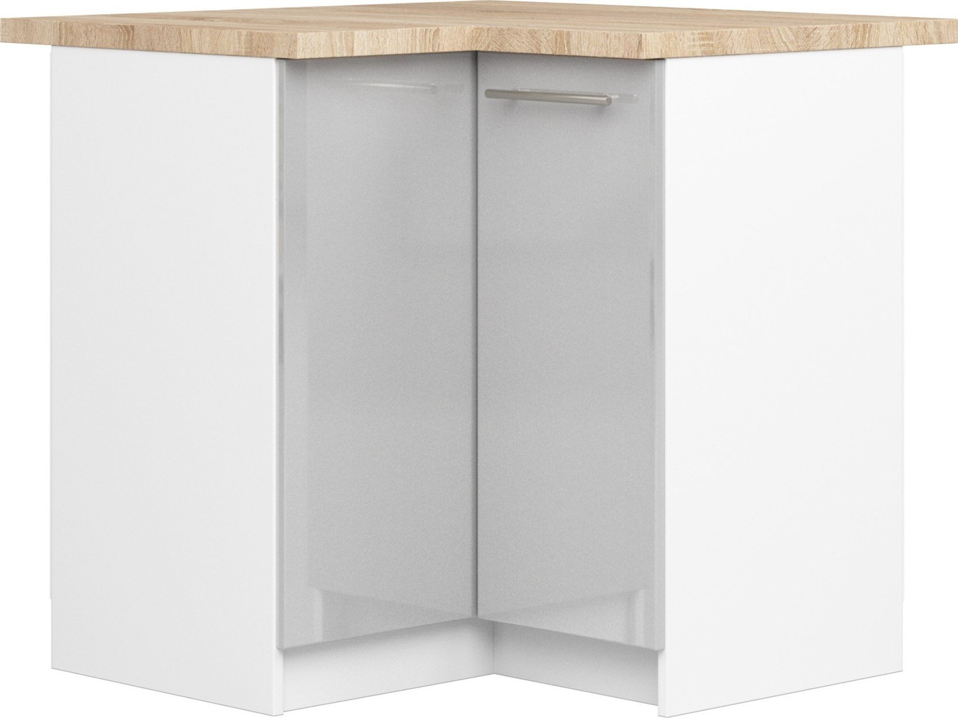 Fabryka Mebli Akord Szafka OLIWIA S90/90 + BLAT BIAŁA / METALIK POŁYSK