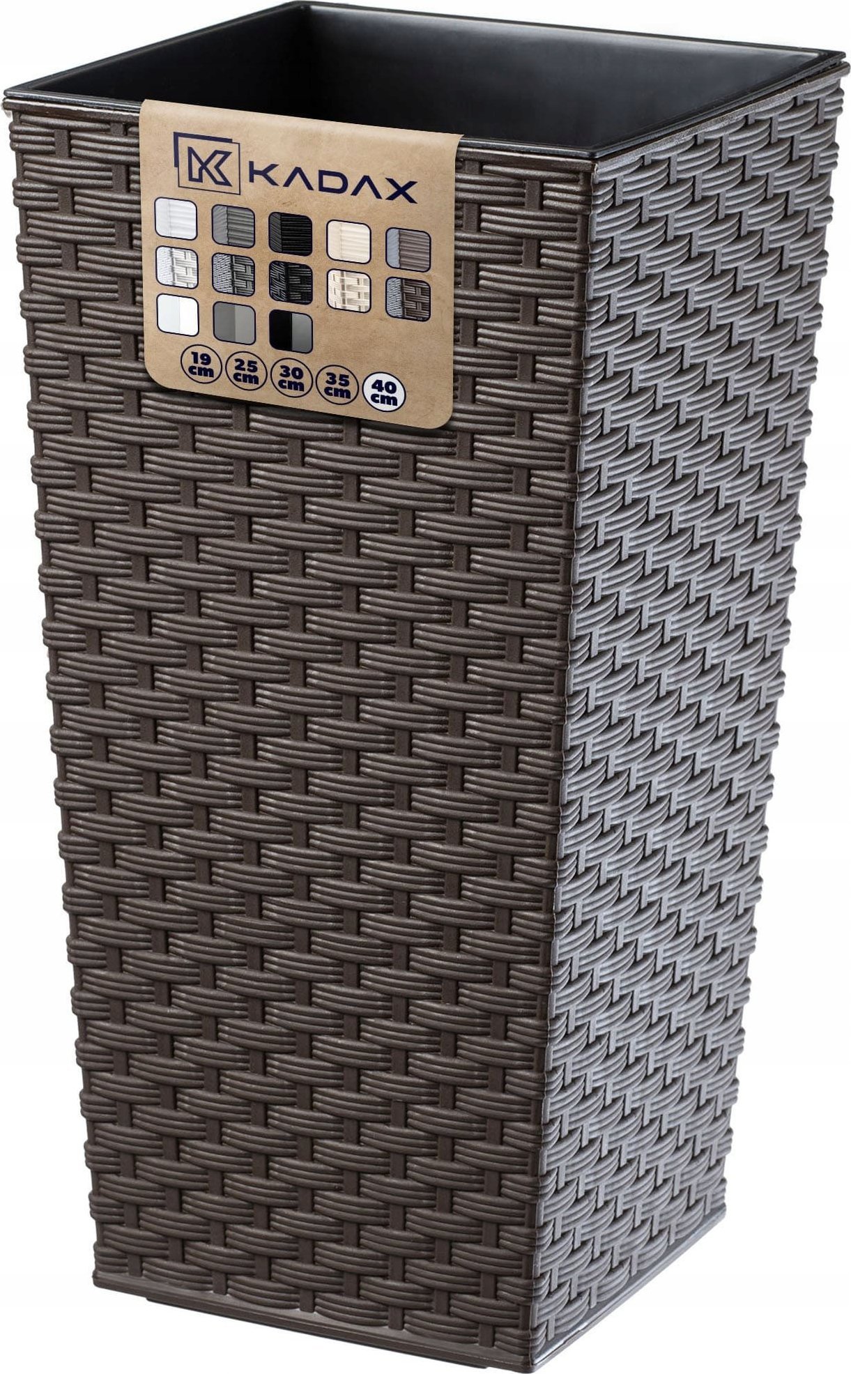 Kadax KADAX Doniczka Donica 39x75cm Wkład Mokka Rattan