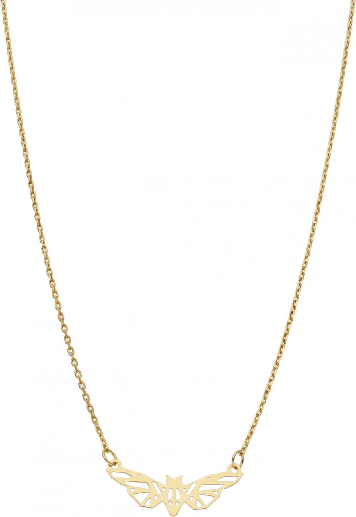 Rosanto Złoty naszyjnik celebrytka z ażurową muchą 45 cm 585 14k