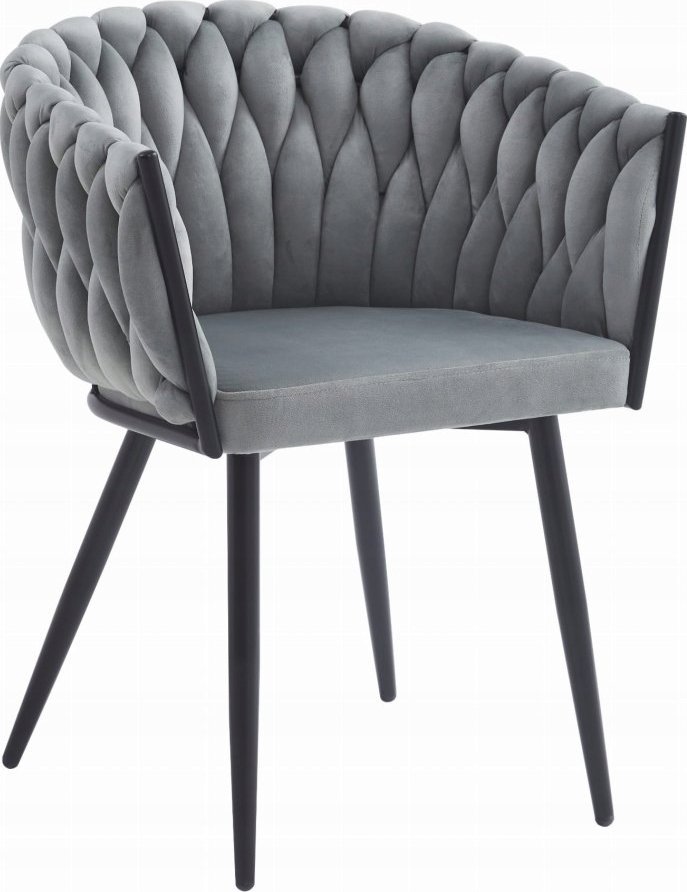 Leobert Krzesło ORION - aksamit jasnoszare x 2