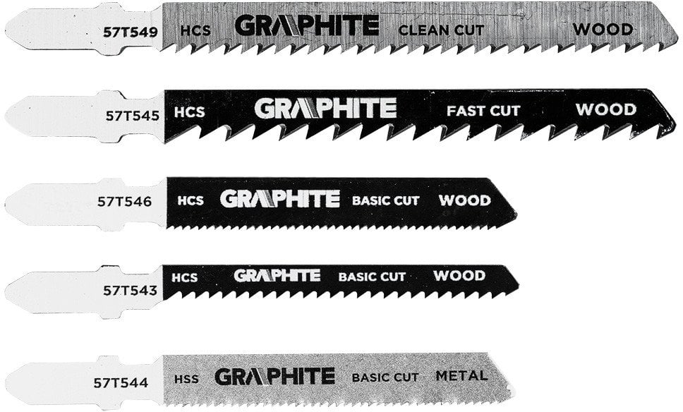Zestaw brzeszczotów do wyrzynarki, 6 TPI, 10 TPI, 12 TPI, 20 TPI, HCS, uchwyt typu T, 5 szt.