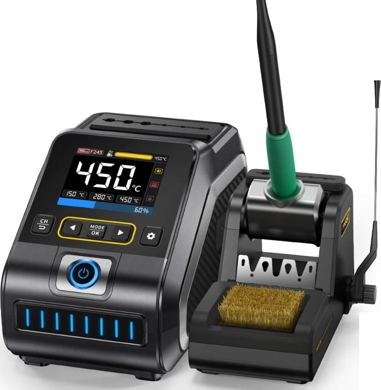 Stacja lutownicza FNIRSI DWS-200 200W ZESTAW 9 GROTÓW + 2 RĄCZKI F210/F245