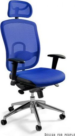 Krzesło biurowe Unique VIP Niebieskie