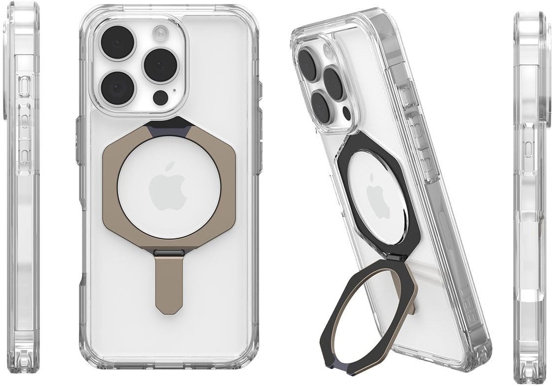 UAG Plyo XTE Magsafe - obudowa ochronna z podstawką do iPhone 16 Pro kompatybilna z MagSafe (clear/titanium)