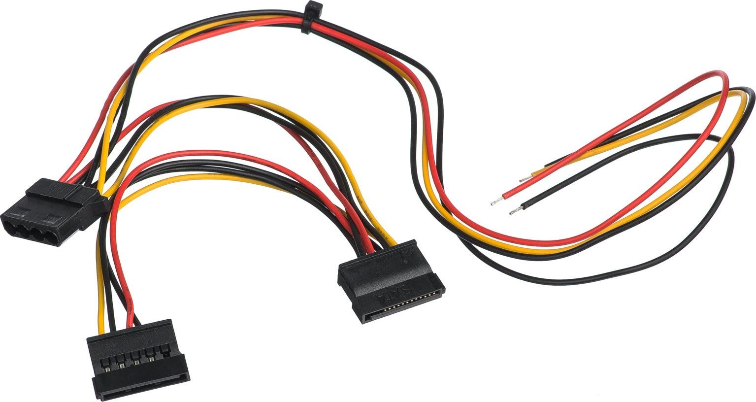 Akyga Molex - SATA x2, 0.4m, Wielokolorowy (AK-SC-24)
