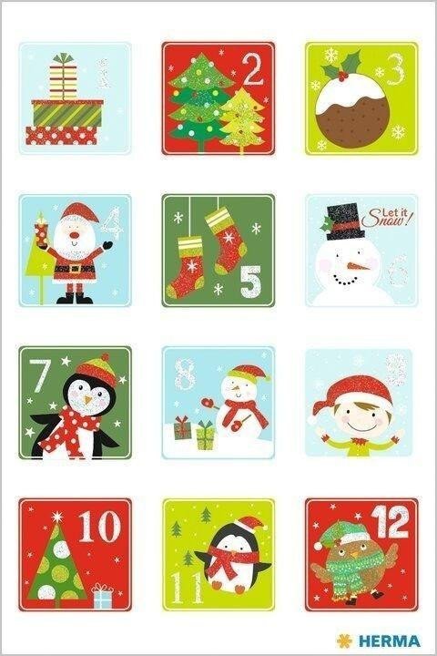 Naklejki kalendarz adwentowy