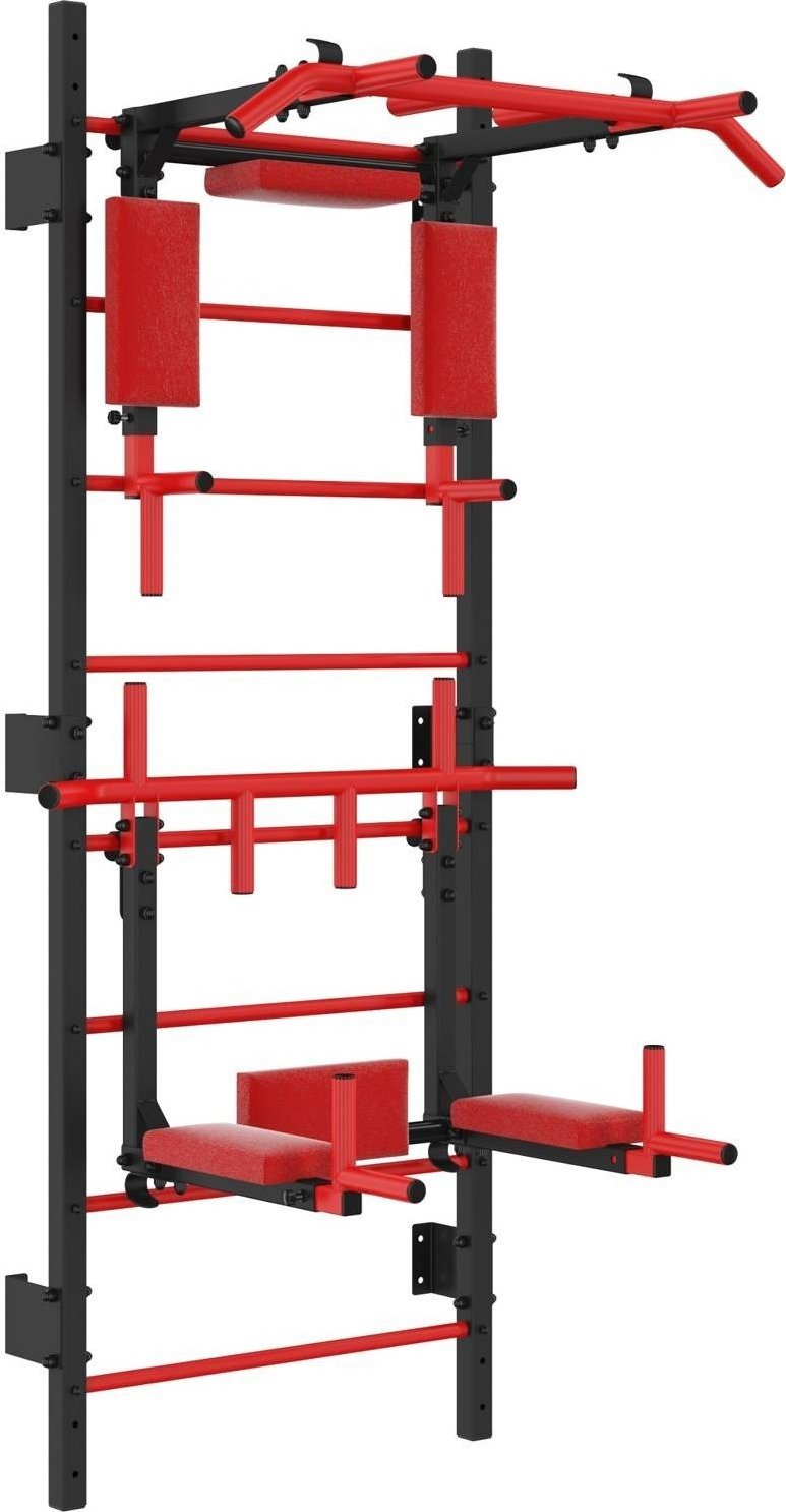 UnderFit Drabinka gimnastyczna UNDERFIT 228 x 110 cm z drążkiem i poręczami 2w1