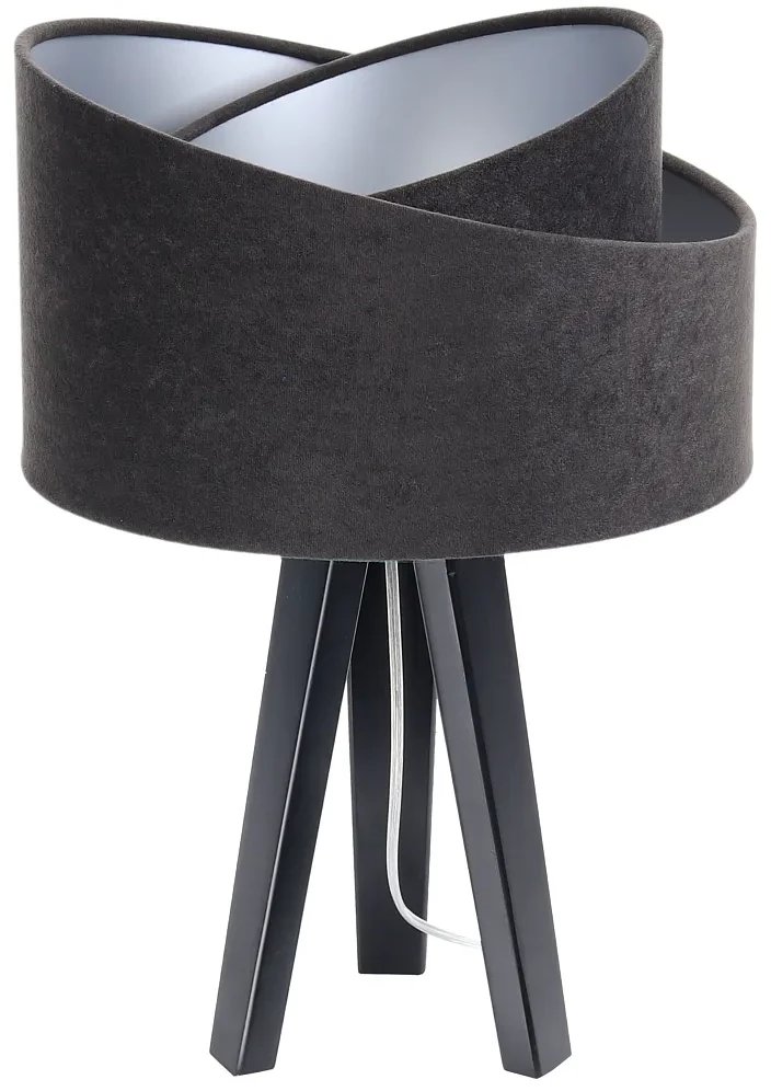 Lampa stołowa GEMSTONE czarna/srebrna/czarna BPS KONCEPT