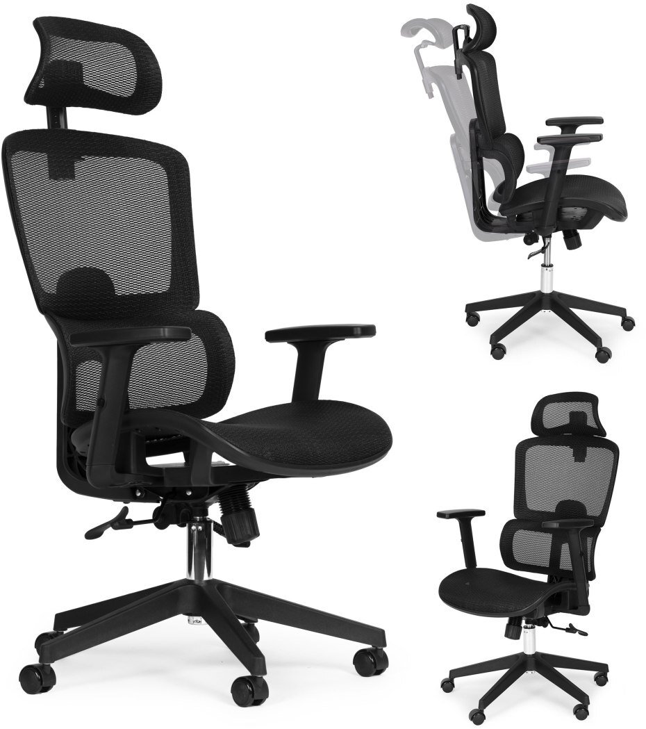 Krzesło biurowe ModernHome 9591 Czarne