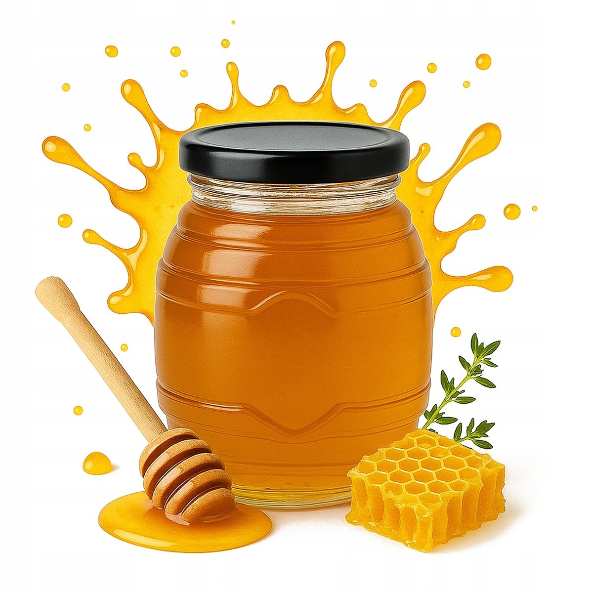 Bimberek Słoik Szklany UL 380 ml na Miód Konfitury Przetwory Dżem Pojemniki