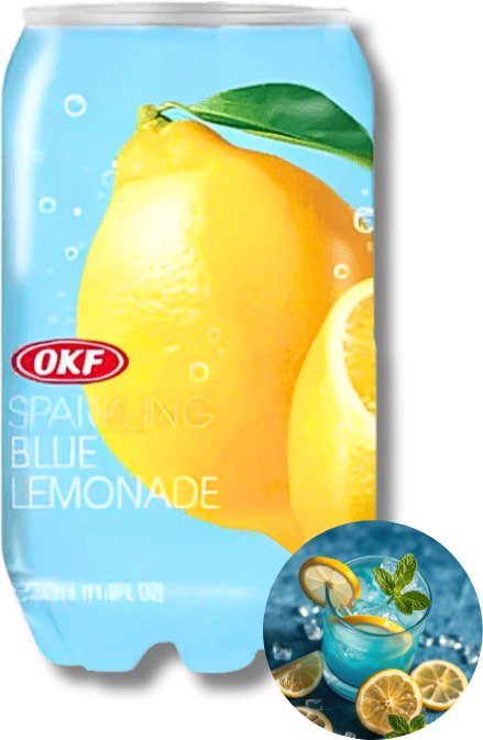 OKF Sparkling Blue Lemonade, koreański napój gazowany 350ml