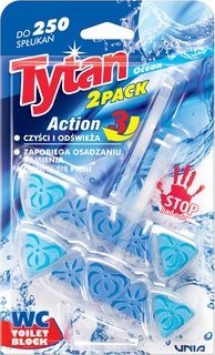 Tytan 3w1 KOSTKA TOALETOWA WC TYTAN ACTION3 OCEAN 2x40g
