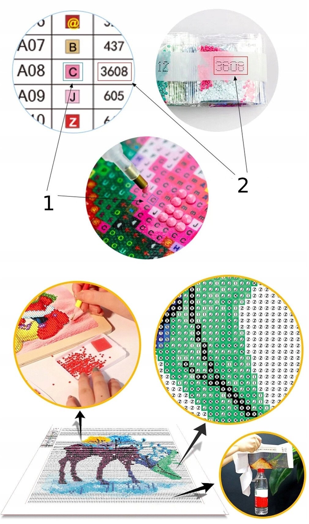 HAFT DIAMENTOWY DUŻY 5D Zestaw Obraz MOZAIKA D31