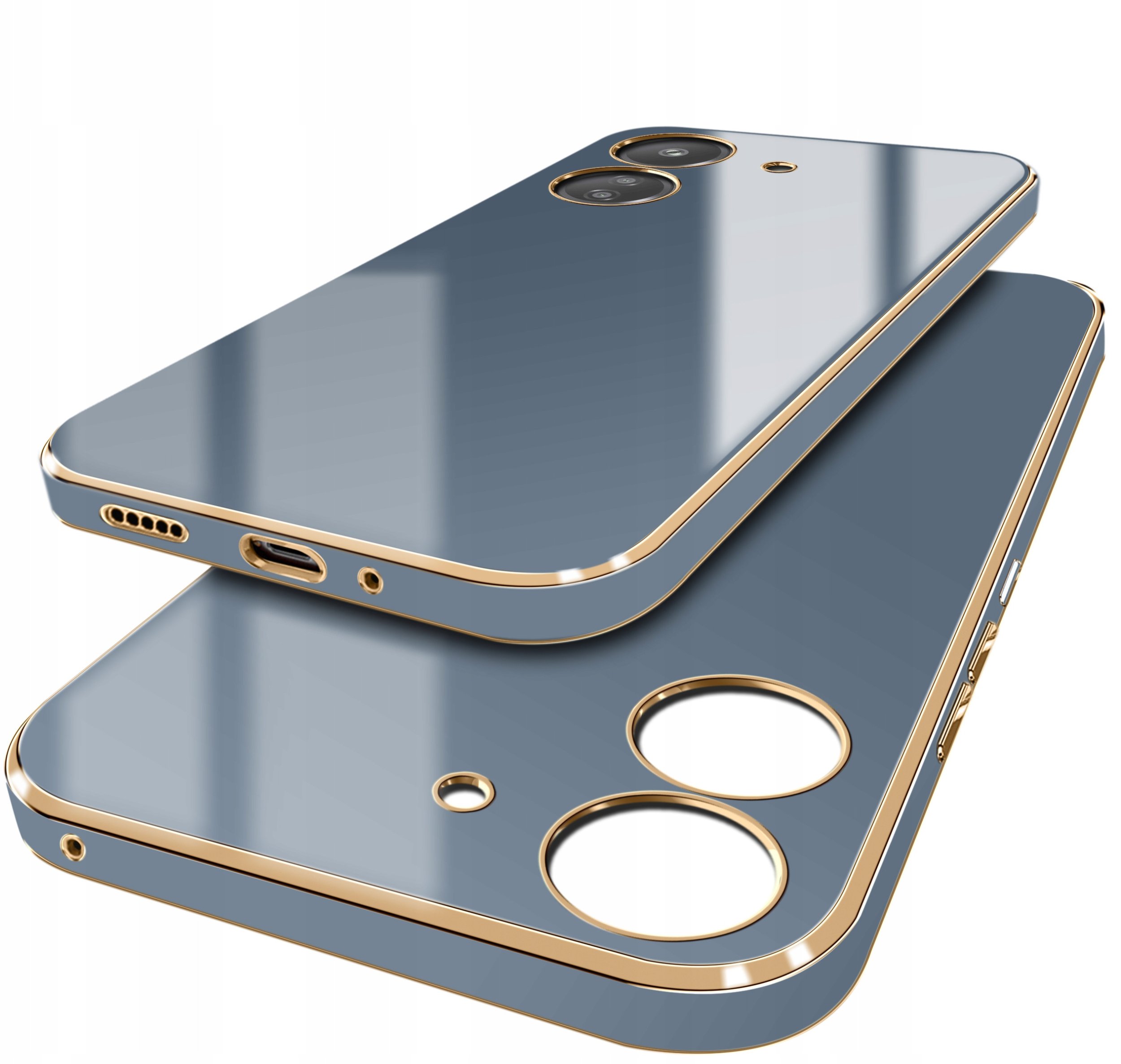 Etui do Xiaomi Redmi 13C | Poco C65 GOLDEDGE CASE + Szkło 9H