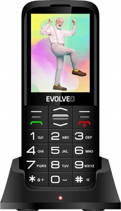 Telefon komórkowy Evolveo EVOLVEO EasyPhone XO, mobilní telefon pro seniory s nabíjecím stojánkem, černá