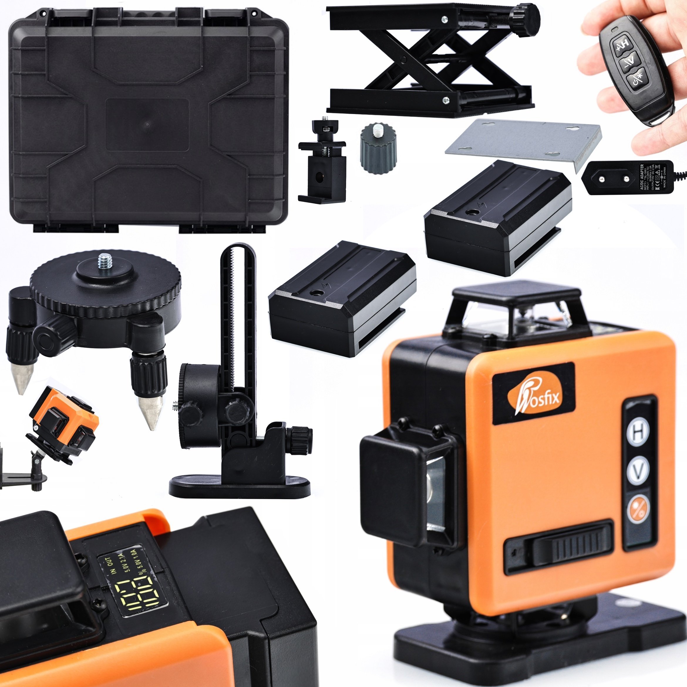 Rosfix ROSFIX ANIMAL PRO LASER KRZYŻOWY POZIOMICA 360 16 LINII WYŚWIETLACZ 2AKU HQ