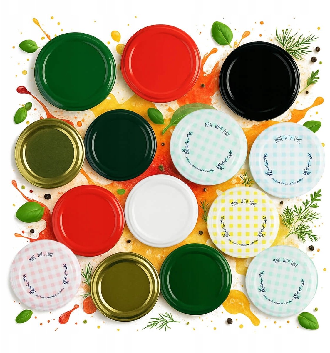 10szt Zakrętki Fi 53mm Twist-Off Na Słoiki Butelki Przetwory