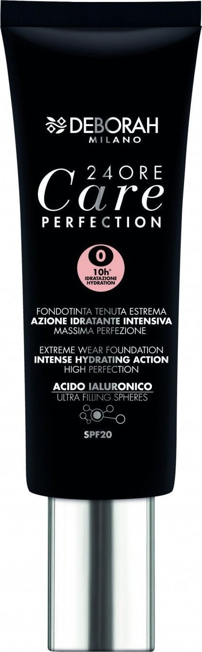Deborah Deborah, 24 Ore Care Perfection, Hydrating, Liquid Foundation, 0, Farose, SPF 20, 30 ml For Women