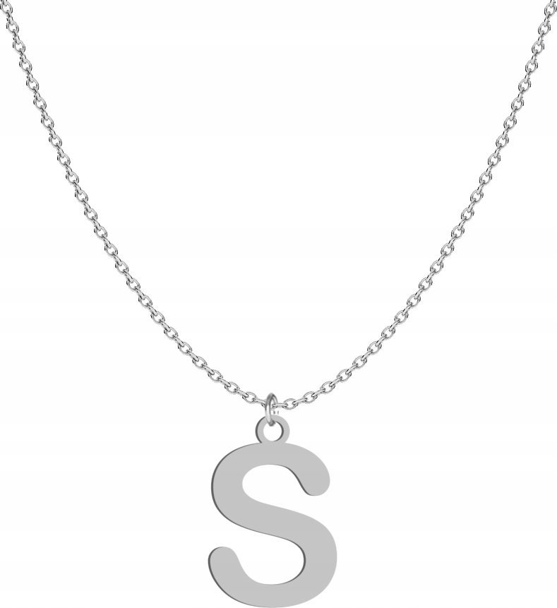 Radziszewska Jewellery Srebrny naszyjnik LITERA S DEDYKACJA GRATIS