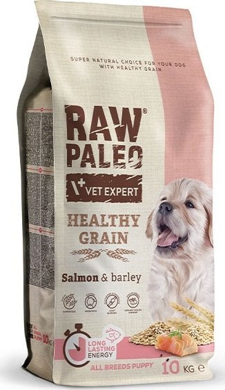 VetExpert VetExpert Raw Paleo Healthy Grain Salmon&Barley Puppy - Karma sucha dla psów - 10kg