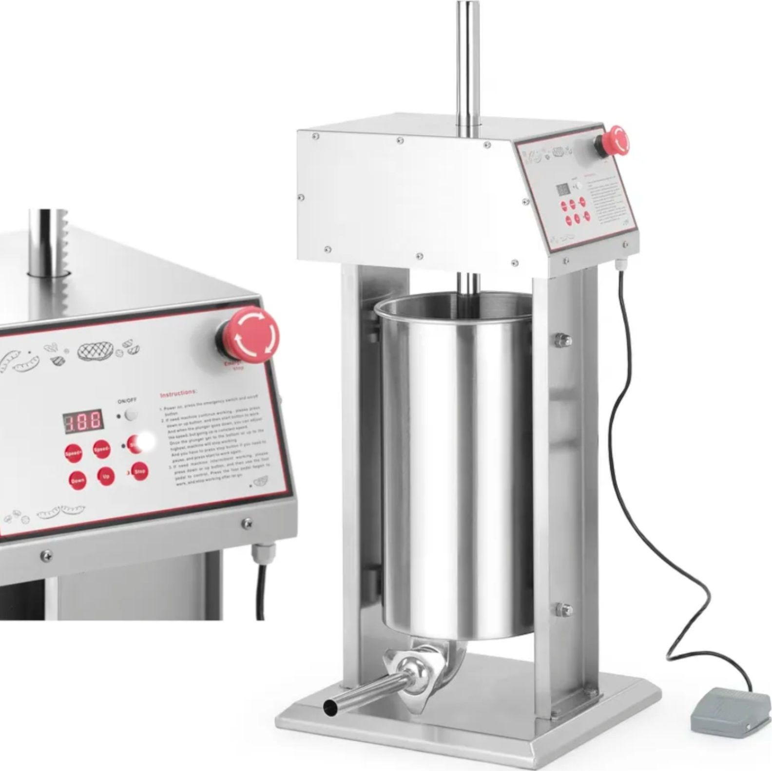 Hendi Nadziewarka elektryczna do kiełbasy pionowa 15 l 230 V 90 W - Hendi 282083 Nadziewarka elektryczna do kiełbasy pionowa 15 l 230 V 90 W - Hendi 2