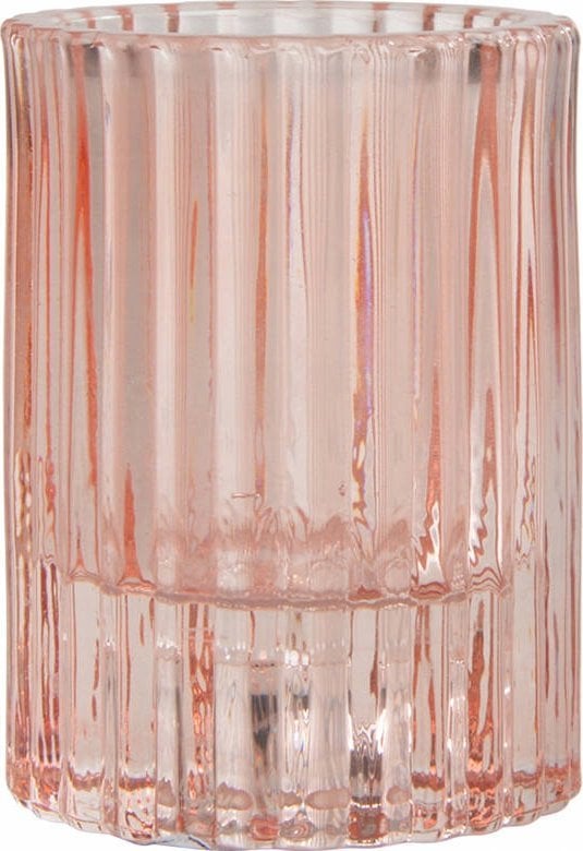 Homea Prążkowany świecznik z barwionego szkła, Ø 5,5 cm