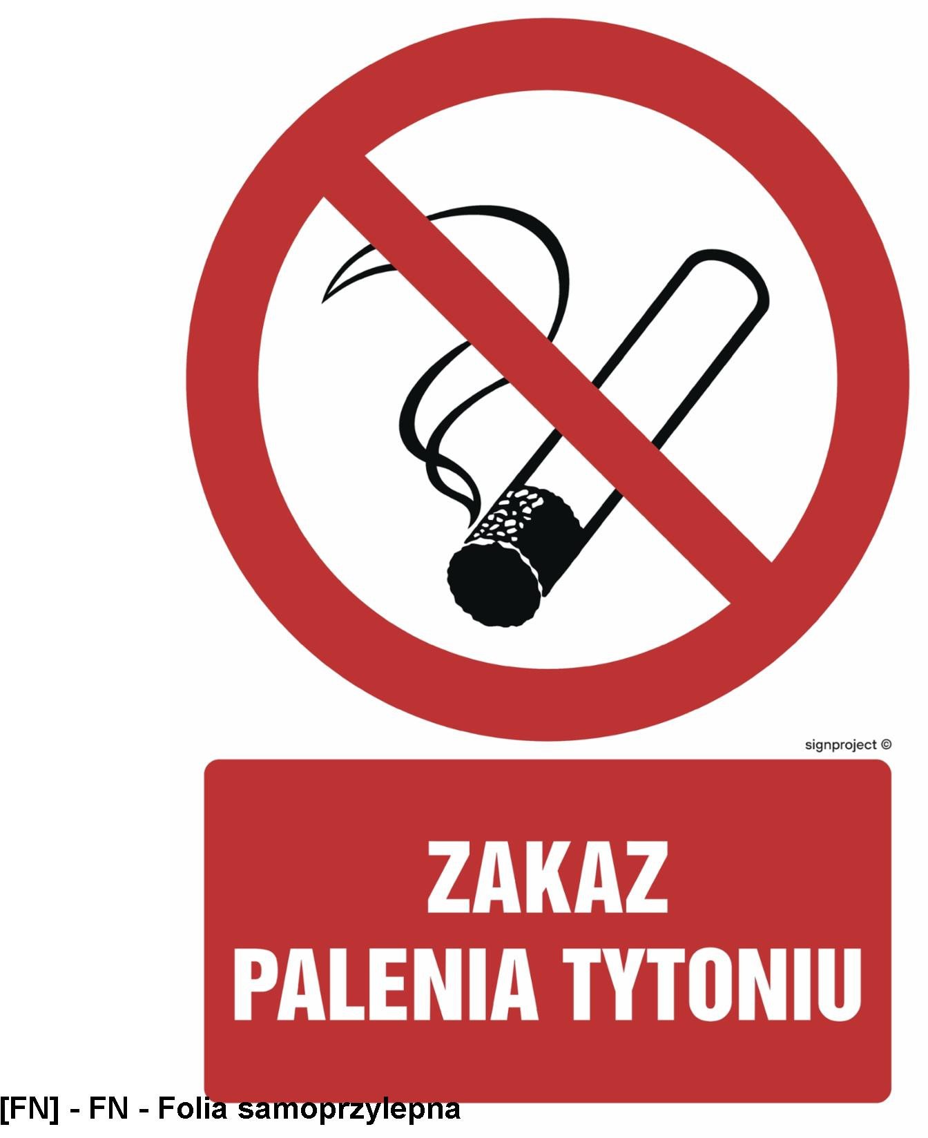 GC036 - Zakaz palenia tytoniu 250x375