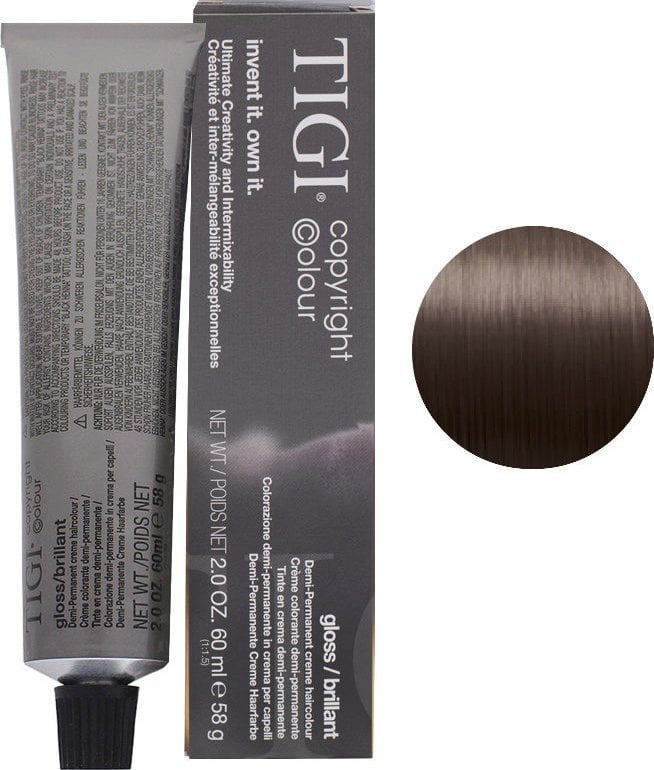 Tigi Tigi, Colour Creative, Permanent Hair Dye, 6/07 Dark Natural Ash Blonde, 60 ml For Women