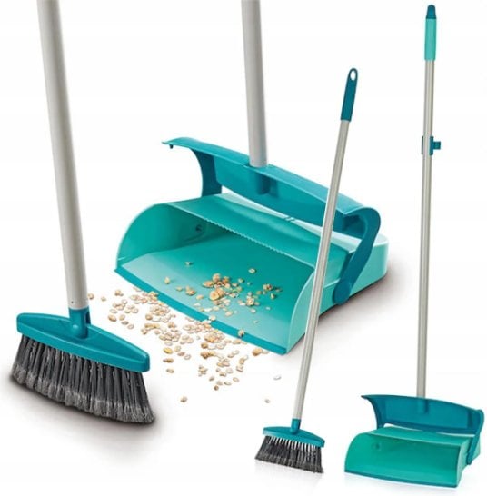 Leifheit Zestaw do zamiatania z drążkiem i zamykaną szufelką